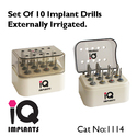 Set Of 10 Implat Drills External Irrigation With a