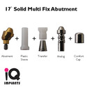 Set of 1 Solid Multi Fix Abutment 17º + 1 Open/Cl