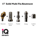 Set of 1 Solid Multi Fix Abutment 17º + 1 Open/Cl