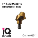 Set of 1 Solid Multi Fix Abutment 17º + 1 Open/Cl