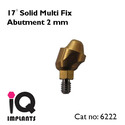 Set of 1 Solid Multi Fix Abutment 17º + 1 Open/Cl