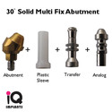 Set of 1 Solid Multi Fix Abutment 30º + 1 Open/Cl