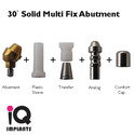 Set of 1 Solid Multi Fix Abutment 30º + 1 Open/Cl