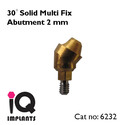 Angled Solid Multi Fix Abutment 30º 2mm cuff