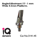 Angled Abutment 15º - 1mm 4.5mm Platform