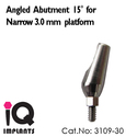 Angled Abutment 15º for Narrow 3.0mm Platform