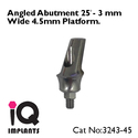 Angled Abutment 25º - 3mm 4.5mm Platform