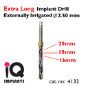 Extra Long Implant Drills Externally Irrigated