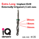 Extra Long Implant Drills Externally Irrigated
