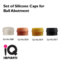 Set of 4 Silicone Caps for Ball Abutment - Laborat