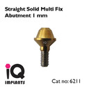 Set of 1 Straight Solid Multi Fix Abutment + 1 Ope