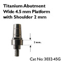 Straight Abutment 2 mm Shoulder wide 4.5mm platfor