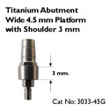 Straight Abutment 3 mm Shoulder wide 4.5mm platfor