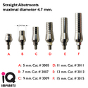 Straight Abutment 15 mm Long