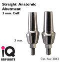 Straight Anatomic Abutment 3mm Cuff