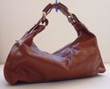 Top Grained Genuine Leather Gucci Hobo Bag Brown