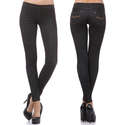 Fitted Stretch Stitched Detail Pocket Tight Leggin
