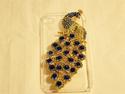 IPHONE 4 4S CASE / COVER SWAROVSKI CRYSTAL PEACOCK