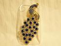 IPHONE 4 4S CASE / COVER SWAROVSKI CRYSTAL PEACOCK