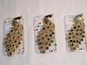 IPHONE 4 4S CASE / COVER SWAROVSKI CRYSTAL PEACOCK