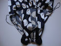ZARA BASICS FASHION SATIN BLACK & WHITE DOTS DRESS