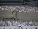 Lot of 3 Ladies Canvas "D" Ring Belts NWOT Greens,