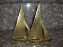 Set of 2 Vintage Brass Sailboats by Russ 5 1/4" Ta