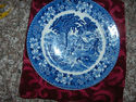 Blue Scenic Plate 9" Nice Vintage Condition Made i