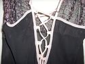 NWOT Morgan Taylor "Fantasies" Blk. & Pink Sheer N