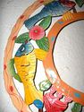 Hand Made & Painted Round Colorful Metal Art of Fi