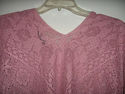Dusty Rose/Pink Crochet Look Womens Poncho by "Tab