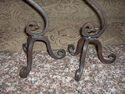Set of 2 Tall 13" Rustic Wrought Iron Pillars Indo