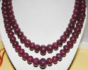 1134.90 CT NATURAL AFRICAN 2 ROWS RUBY NECKLACE NO