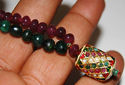 NATURAL RUBY AND EMERALD DESIGNER STRING MALA WITH