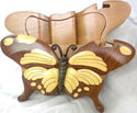 BUTTERFLY Box -Intarsia Wood Design -FREE SHIPPING