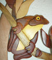 TREE FROGS -WALL HANGING, BEAUTIFUL ART-INTARSIA C