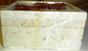 GECKO - BEAUTIFUL STONE BOX W/LID JEWELRY  3" X 3"