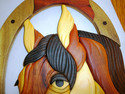 HORSE WALL ART HANGING  CARVED WOOD -HANDCRAFTED -