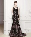 2013 Long Black Applique Evening Formal Prom Party