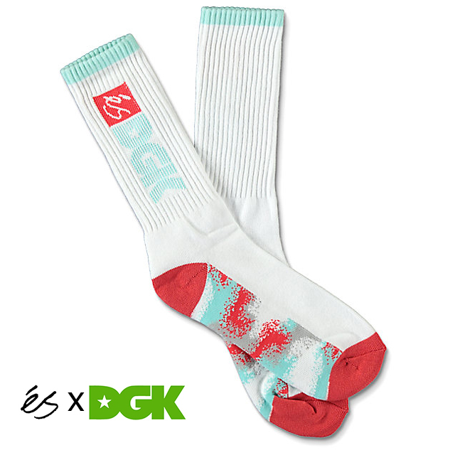 Download eS x DGK ÉS Skate Skateboard White Crew Socks Reg: $17 Men ...