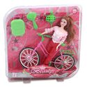 11"" Doll with Bike and Accessories Play Set Case 