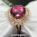 3.62Ct Oval 10*8MM Solid 14Kt Rose Gold VS Natural