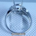Oval 9*7MM Solid 14Kt White Gold Natural Diamond S