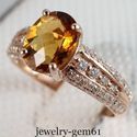 2.2Ct Oval 9*7MM Solid 14Kt R-Gold VS Natural Diam
