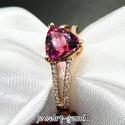 1.42Ct Trillion Cut 7*7MM Solid 14Kt Rose Gold VS 