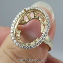 Specialty Oval 14*12MM Solid 14Kt Y-Gold 100% Diam