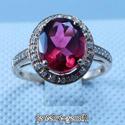 3.49CT Oval 11*9MM Solid 14Kt R-Gold Sparkly Rubel