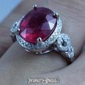 5.21Ct Oval 11*9MM Solid 18Kt White Gold VS Natura