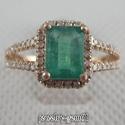 1.41Ct Octagon 7*5MM Solid 14Kt Rose Gold VS Natur