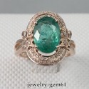 3.98Ct Oval 11*8MM Solid 14Kt R-Gold VS Natural Di